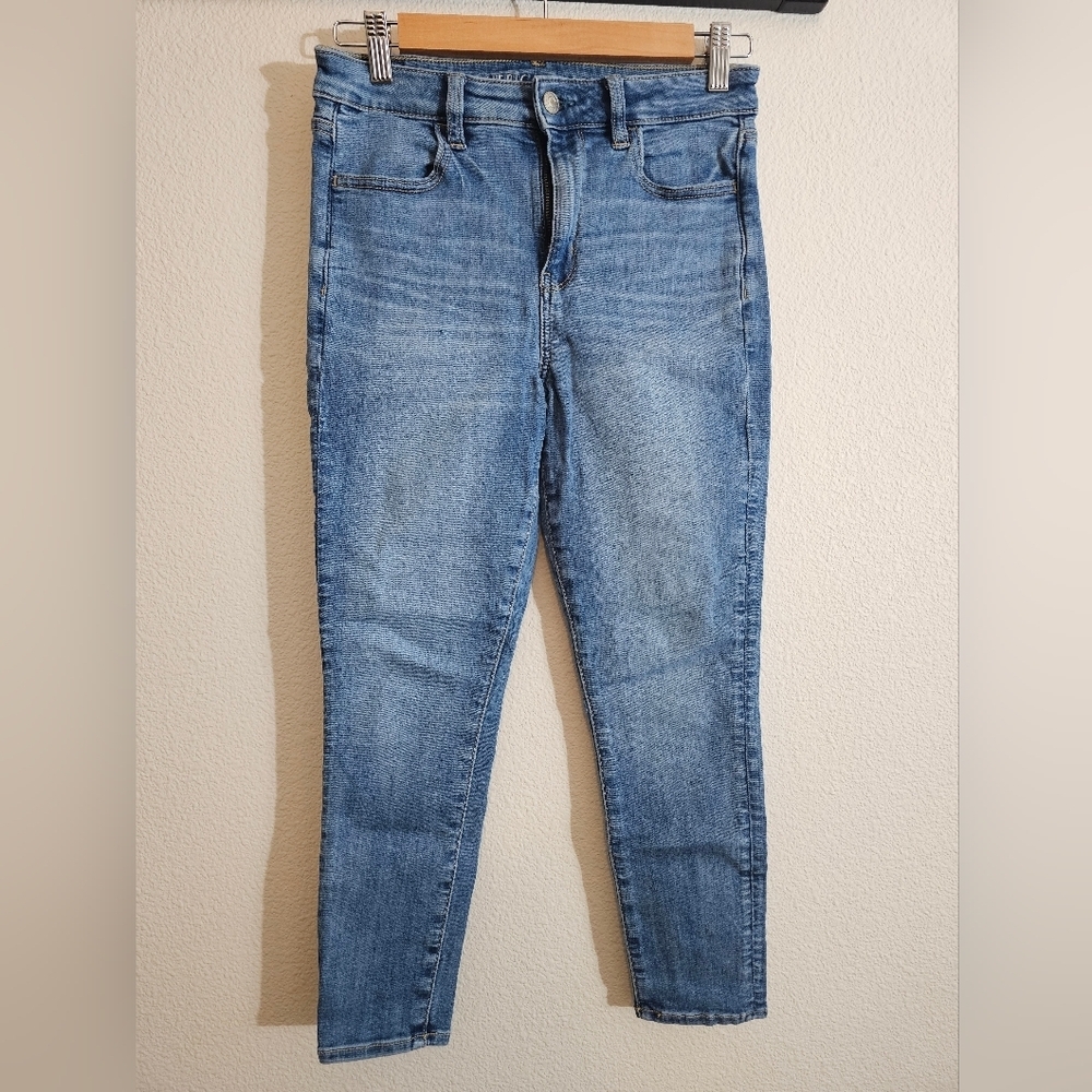 American Eagle Super Hi-Rise Jegging Classic Blue Women's